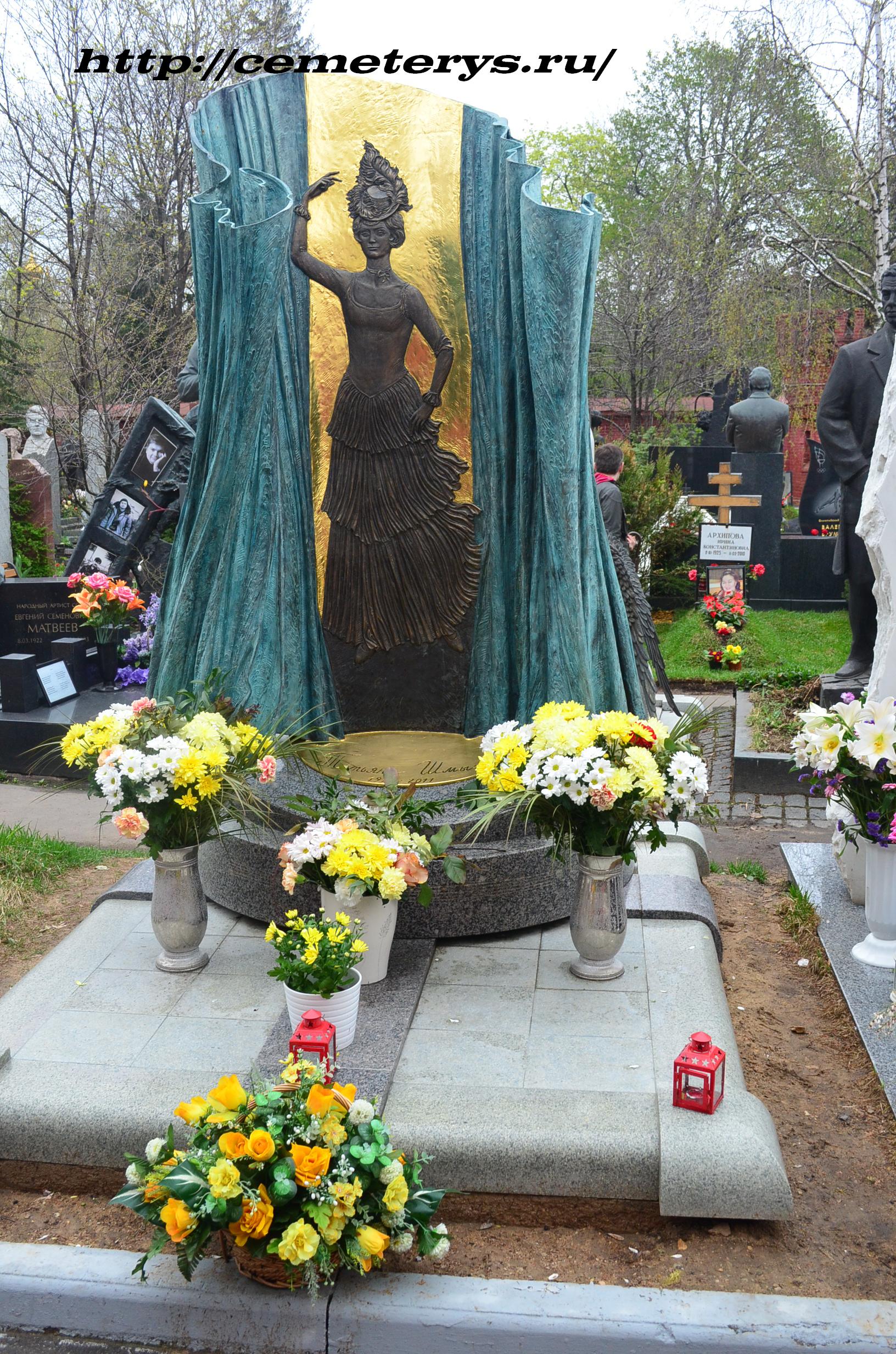 могила Татьяны Шмыги на Новодевичем кладбище в Москве ( фото Дмитрия Кондратьева)