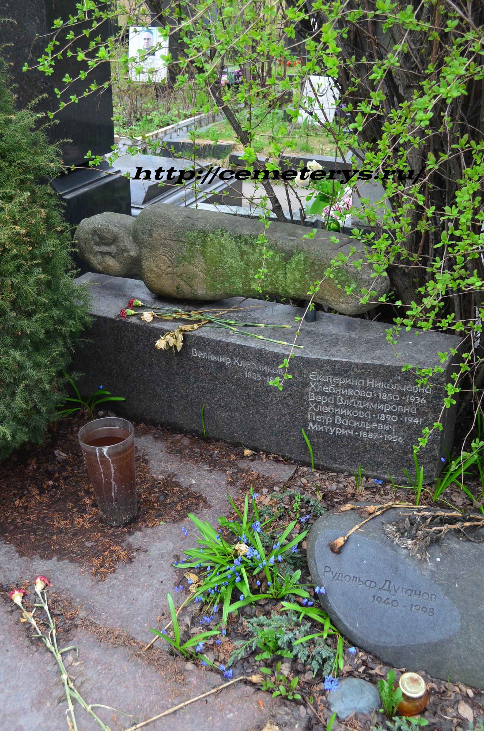 могила Велимира Хлебникова на Новодевичем кладбище в Москве ( фото Дмитрия Кондратьева)