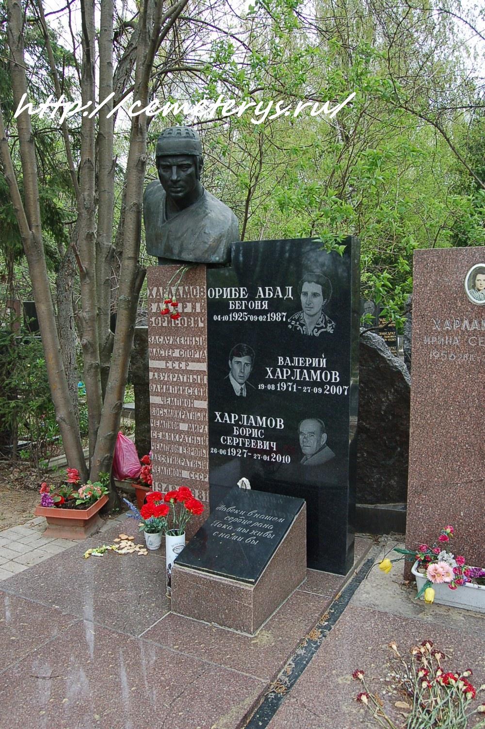 могила Валерия Харламова на Кунцевском кладбище в Москве  (фото Дмитрия Кондратьева)