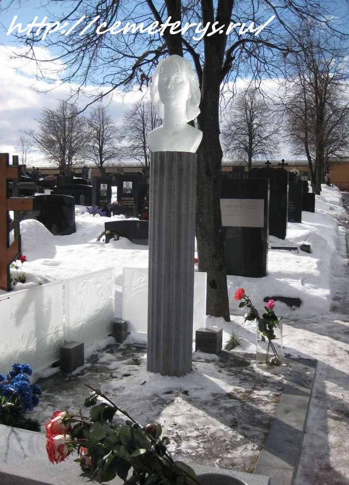 могила Л. Полищук на Троекуровском кладбище в Москве (фото Дмитрия Кондратьева)
