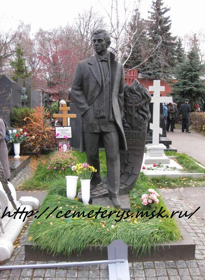 могила Георгия Жженого на Новодевичем кладбище в Москве (фото Дмитрия Кондратьева)