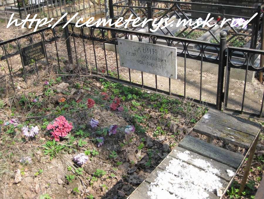 могила Петра Савина на Востряковском кладбище в Москве (фото Дмитрия Кондратьева)