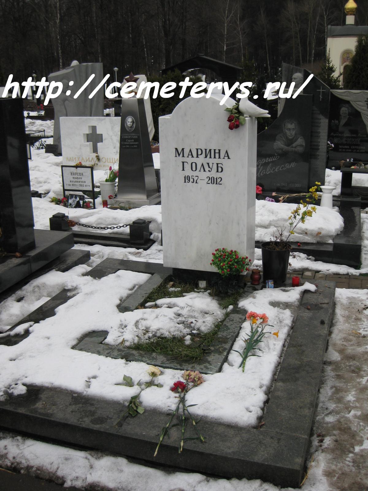 могила Марины Голуб на Троекуровском кладбище в Москве ( фото Дмитрия Кондратьева)