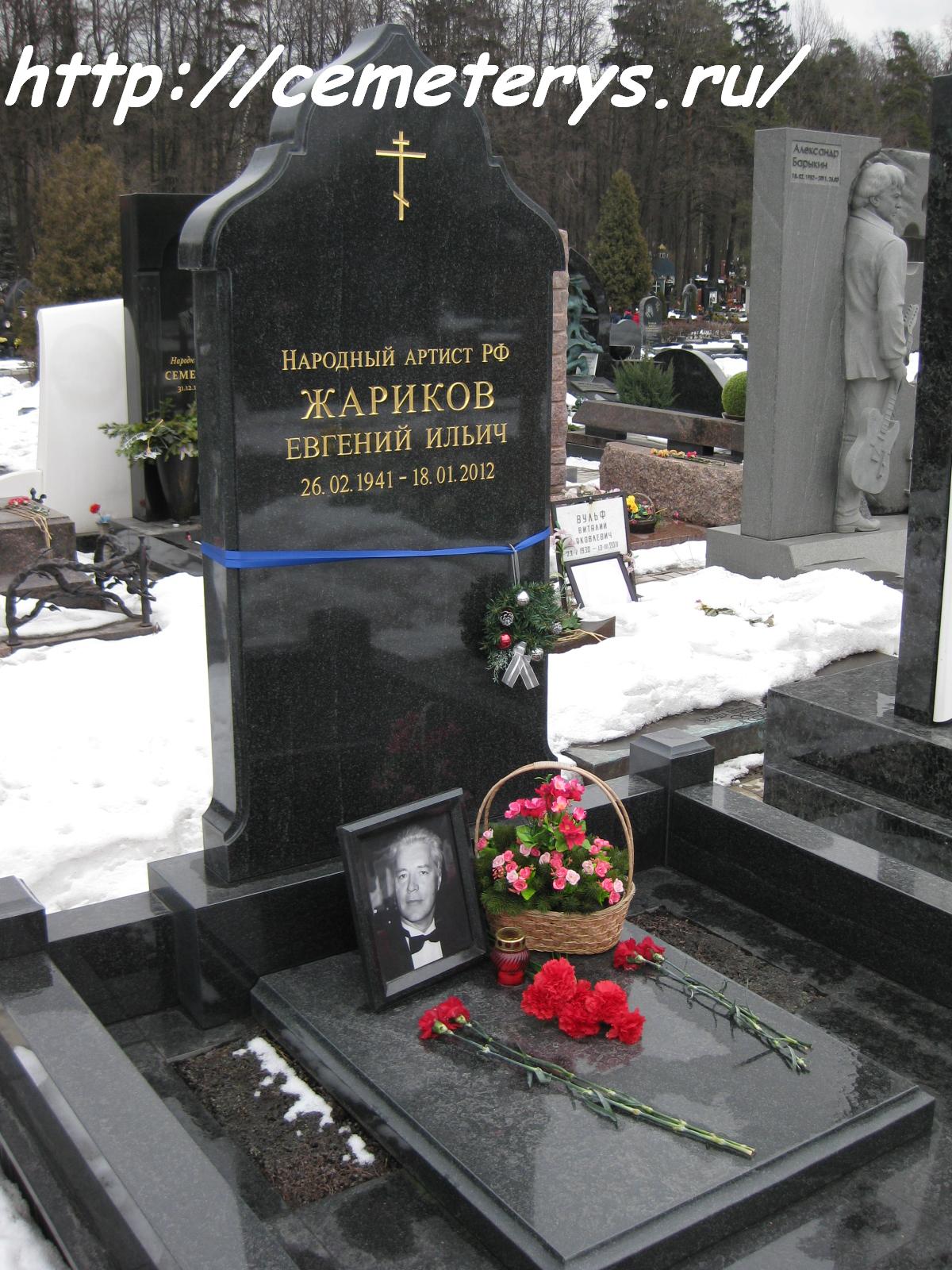 могила Евгения Жарикова на Троекуровском кладбище в Москве ( фото Дмитрия Кондратьева)