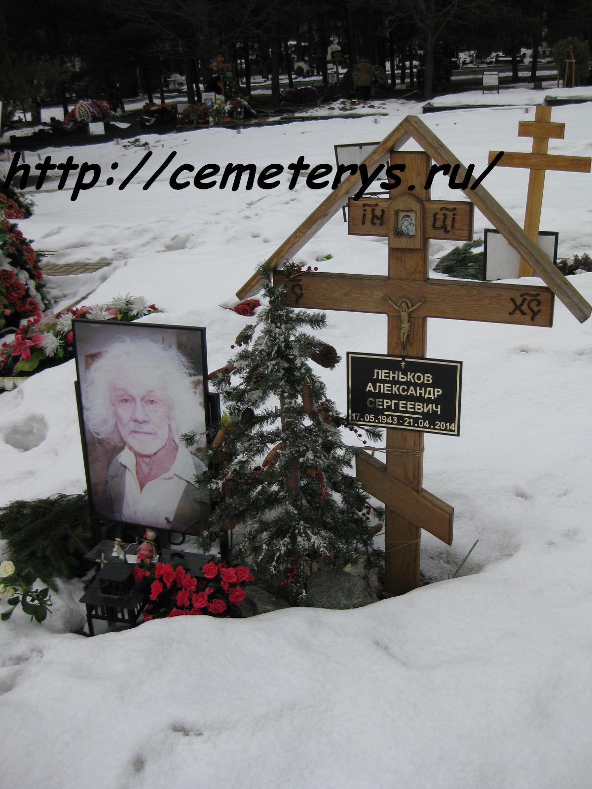 могила Александра Ленькова на Троекуровском кладбище в Москве  (фото Дмитрия Кондратьева)