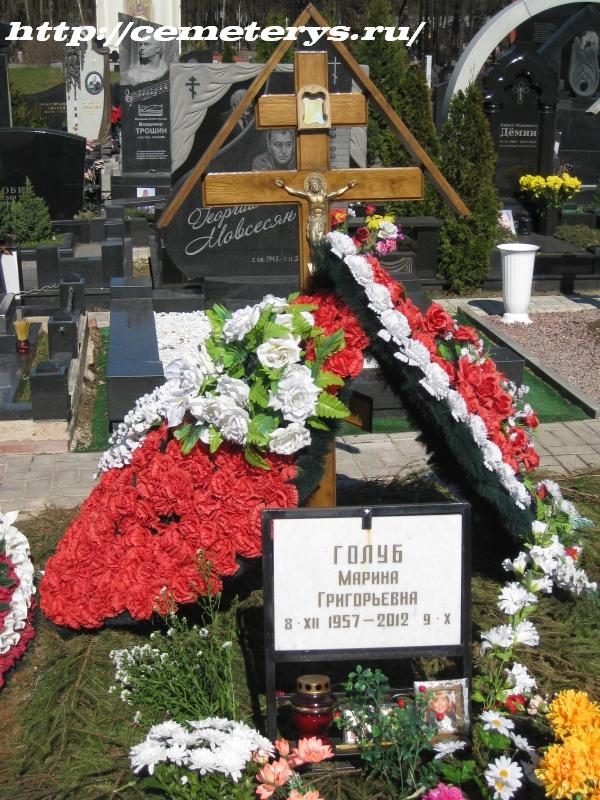 могила Марины Голуб на Троекуровском кладбище в Москве (вид могилы до установки памятника)( фото Дмитрия Кондратьева)